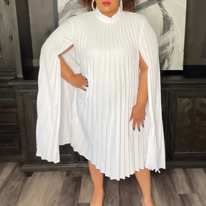 Pretty Cloak Plus Size White Dress