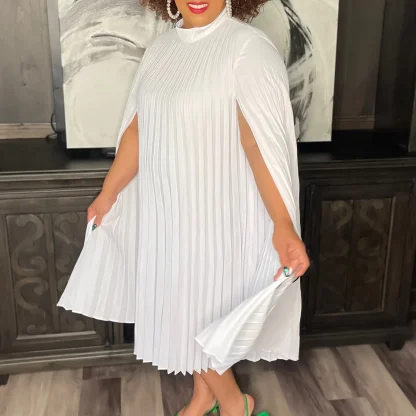 Pretty Cloak Plus Size White Dress - Image 6