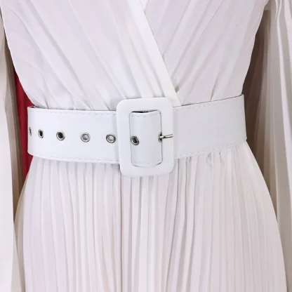 V-Neck Plus Size Party White Dress - Image 6