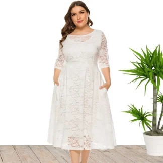 Stunning Plus Size White Dress