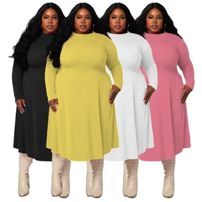 Plus Size White Fall Dress - Image 4
