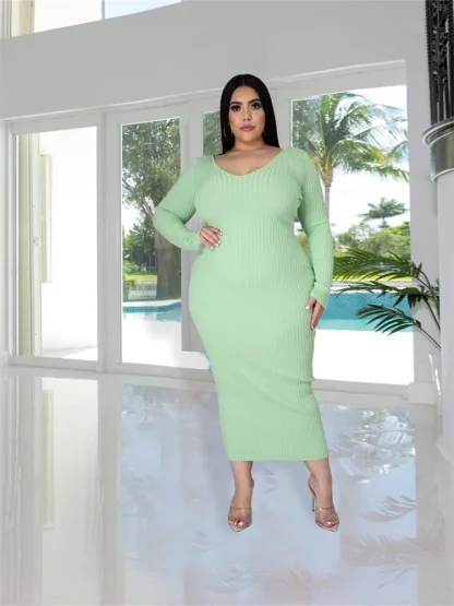 Ribbed White Plus Size Dress - Image 3