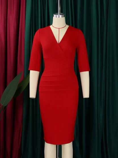 Stunning Plus Size White Office Dress - Image 5