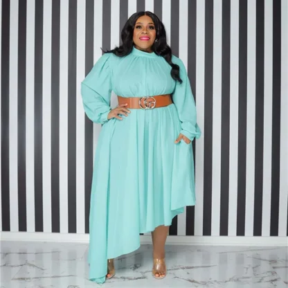 Slash Hem Plus Size White Long Dress - Image 4