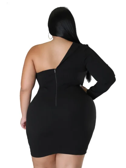 Plus Size V-Neck Party White Dress - Image 6