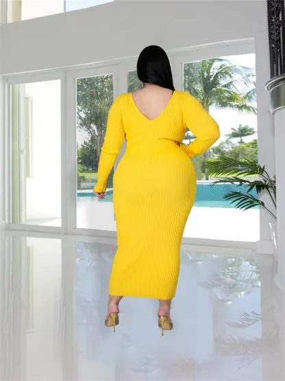 Ribbed White Plus Size Dress - Image 2