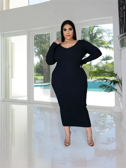 Ribbed White Plus Size Dress - Image 4