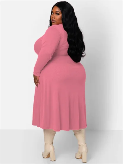 Plus Size White Fall Dress - Image 2