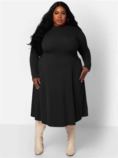 Plus Size White Fall Dress - Image 3