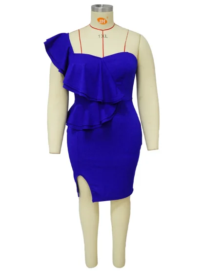 Slip Hem Plus Size White Dress - Image 5