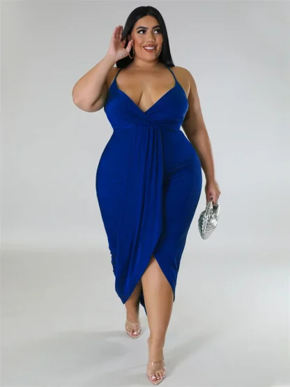 Sexy Slip Plus Size White Dress - Image 4