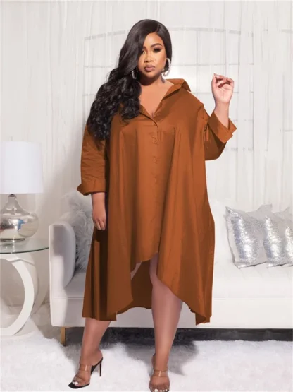 Swing Plus Size White Midi Dress - Image 4