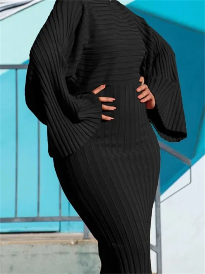 Ribbed Fit Plus Size White Dresses - Image 4